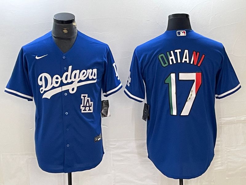 Men Los Angeles Dodgers 17 Ohtani Blue Nike Game MLB Jersey style 20